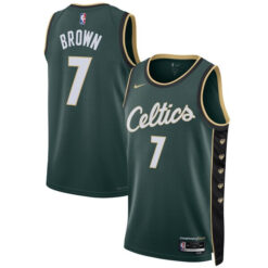 Jaylen Brown Boston Celtics Kelly Green 2022/23 City Edition Jersey - All Stitched