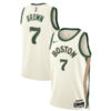 Jaylen Brown Boston Celtics Cream 2023/24 City Edition Jersey - All Stitched