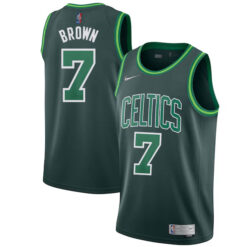 Jaylen Brown Boston Celtics Green 2020/21 Earned Edition Jersey - All Stitched