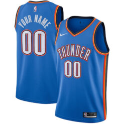 Custom Oklahoma City Thunder Blue Icon Edition Jersey - All Stitched