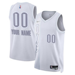 Custom Oklahoma City Thunder White 2021/22 City Edition Jersey - All Stitched