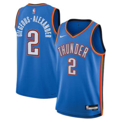 Shai Gilgeous-Alexander Oklahoma City Thunder Blue Icon Edition Jersey - All Stitched