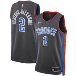 Shai Gilgeous-AlexanderOklahoma City Thunder Charcoal 2022/23 City Edition Jersey - All Stitched
