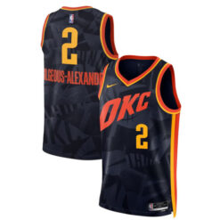 Shai Gilgeous-AlexanderOklahoma City Thunder Navy 2023/24 City Edition Jersey - All Stitched