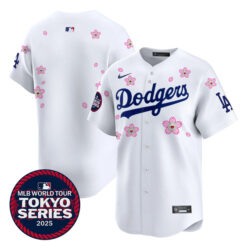 Los Angeles Dodgers White Tokyo Series Jersey - All Stitched