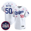 Mookie Betts Los Angeles Dodgers White Tokyo Series Jersey - All Stitched