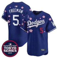 Freddie Freeman Los Angeles Dodgers Royal Blue Tokyo Series Jersey - All Stitched