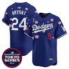 Kobe Bryant Los Angeles Dodgers Royal Blue Tokyo Series Jersey - All Stitched