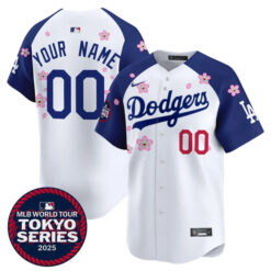 Custom Los Angeles Dodgers Alternate Royal Blue Tokyo Series Jersey - All Stitched