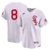 Bo Jackson Chicago White Sox Red Pinstripe Throwback Jersey - All Stitched