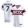 Tim Anderson Chicago White Sox White Throwback Jersey - All Stitched