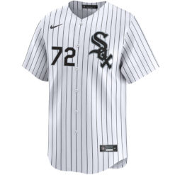 Alternative view of Carlton Fisk Chicago White Sox White Pinstripe Home Jersey - All Stitched