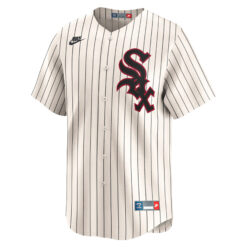 Alternative view of Andrew Benintendi Chicago White Sox Cream Throwback Jersey - All Stitched