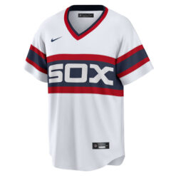 Alternative view of Andrew Benintendi Chicago White Sox White Throwback Jersey - All Stitched