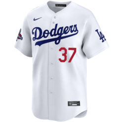 Alternative view of Teoscar Hernandez Los Angeles Dodgers White Home Limited Jersey - All Stitched