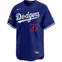 Alternative view of Teoscar Hernandez Los Angeles Dodgers Royal Blue Alternate Limited Jersey - All Stitched