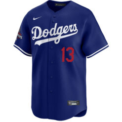 Alternative view of Max Muncy Los Angeles Dodgers Royal Blue Alternate Limited Jersey - All Stitched