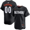 Custom Baltimore Orioles Black City Connect Jersey - All Stitched