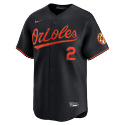 Alternative view of Gunnar Henderson Baltimore Orioles Black Alternate Limited Jersey - All Stitched
