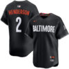 Gunnar Henderson Baltimore Orioles Black City Connect Jersey - All Stitched