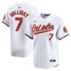 Jackson Holliday Baltimore Orioles White Home Limited Jersey - All Stitched