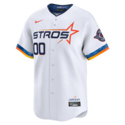 Alternative view of Custom Houston Astros White 2025 City Connect Limited Jersey - All Stitched