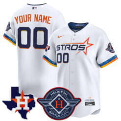 Custom Houston Astros White 2025 City Connect Theme Jersey - All Stitched