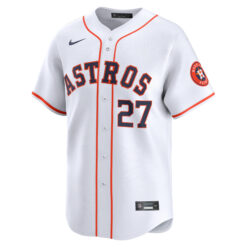 Alternative view of Jose Altuve Houston Astros White Home Limited Jersey - All Stitched