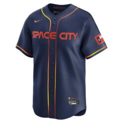 Alternative view of Jose Altuve Houston Astros Navy 2024 City Connect Limited Jersey - All Stitched