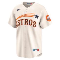 Alternative view of Jose Altuve Houston Astros Cream Throwback Cooperstown Collection Jersey - All Stitched