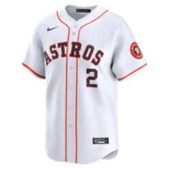 Alternative view of Alex Bregman Houston Astros White Home Limited Jersey - All Stitched