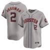 Alex Bregman Houston Astros Gray Road Limited Jersey - All Stitched