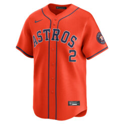 Alternative view of Alex Bregman Houston Astros Orange Alternate Limited Jersey - All Stitched