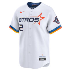 Alternative view of Alex Bregman Houston Astros White 2025 City Connect Limited Jersey - All Stitched