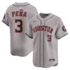 Jeremy Peña Houston Astros Gray Road Limited Jersey - All Stitched