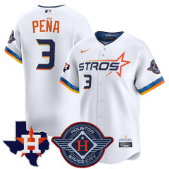 Jeremy Peña Houston Astros White 2025 City Connect Theme Jersey - All Stitched