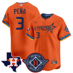 Jeremy Peña Houston Astros Orange 2025 City Connect Theme Jersey - All Stitched