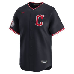 Alternative view of Jose Ramirez Cleveland Guardians Navy Alternate Limited Jersey - All Stitched