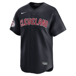 Alternative view of Triston McKenzie Cleveland Guardians Navy 2nd Alternate Limited Jersey - All Stitched