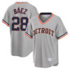 Javier Baez Detroit Tigers White Cooperstown Collection Jersey - All Stitched