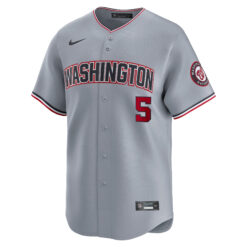 Alternative view of CJ Abrams Washington Nationals Grey Road Limited Jersey - All Stitched
