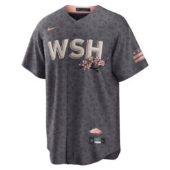 Alternative view of James Wood Washington Nationals Grey 2024 City Connect Limited Jersey - All Stitched
