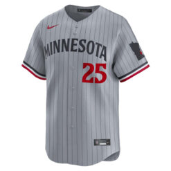 Alternative view of Byron Buxton Minnesota Twins Grey Road Limited Jersey - All Stitched