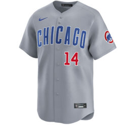 Alternative view of Ernie Banks Chicago Cubs Grey Road Limited Jersey - All Stitched