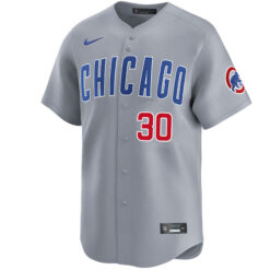 Alternative view of Kyle Tucker Chicago Cubs Grey Road Limited Jersey - All Stitched