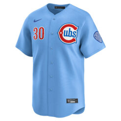 Alternative view of Kyle Tucker Chicago Cubs Blue Alternate Limited Jersey - All Stitched