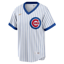 Alternative view of Kyle Tucker Chicago Cubs White 1968 Cooperstown Collection Jersey - All Stitched