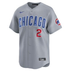 Alternative view of Nico Hoerner Chicago Cubs Grey Road Limited Jersey - All Stitched