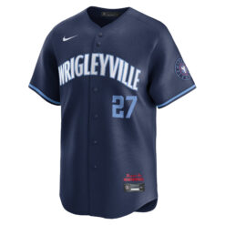 Alternative view of Seiya Suzuki Chicago Cubs Navy City Connect Limited Jersey - All Stitched