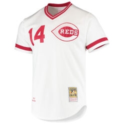 Alternative view of Pete Rose Cincinnati Reds White Throwback Jersey - All Stitched